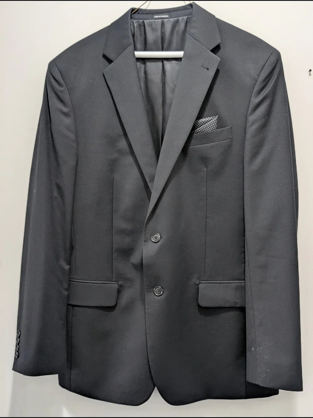 Men's Black Two-Button Blazer